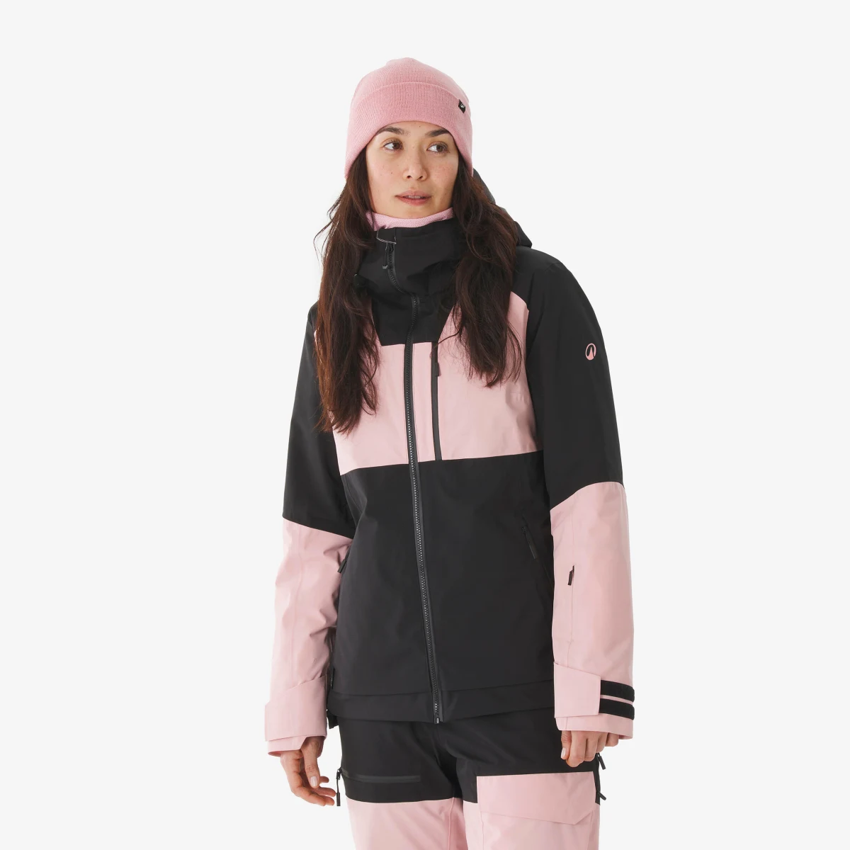 WEDZE Dámska lyžiarska a snowboardová bunda 500 All Mountain ružová M · záber 1