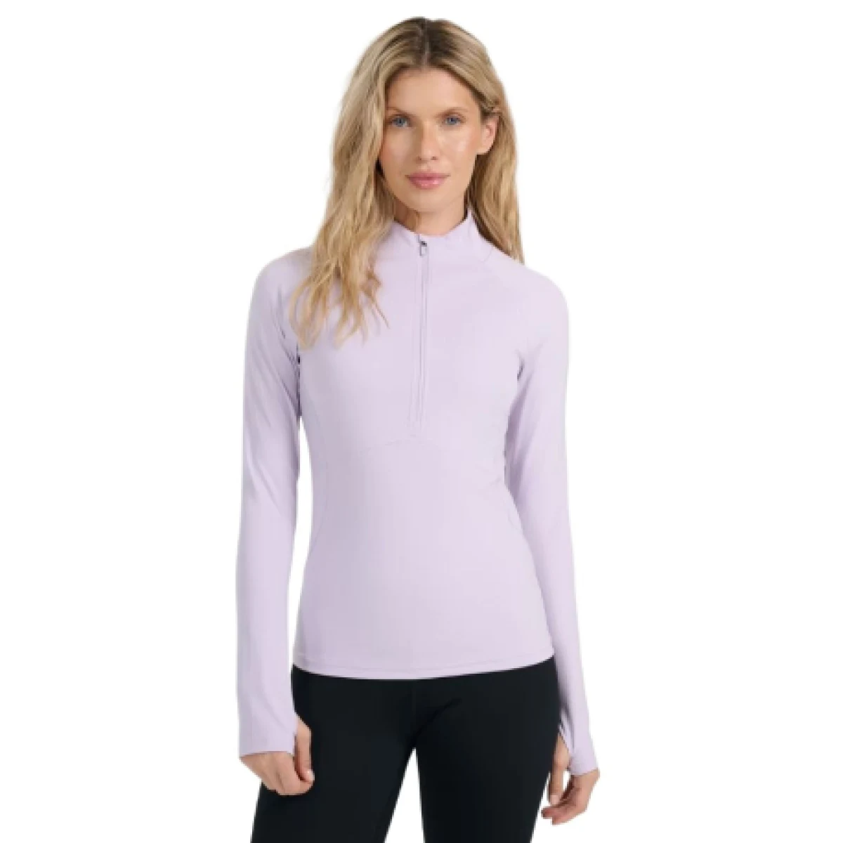 Dámské termo tričko s dlouhým rukávem a s polovičním zipem 4F BRUSHED UNDERWEAR F096-WAW25UBRUF096-52S-LIGHT VIOLET · záber 1