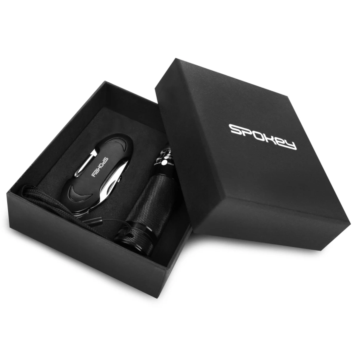 Náradie SPOKEY ZOOM Multifunction tool set in gift box: nůž + svítilna s poutkem · záber 2