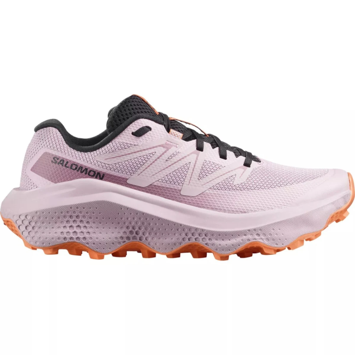 Dámska bežecká trailová obuv SALOMON Ultra Flow 2 W dawn pink black nectarine · záber 2