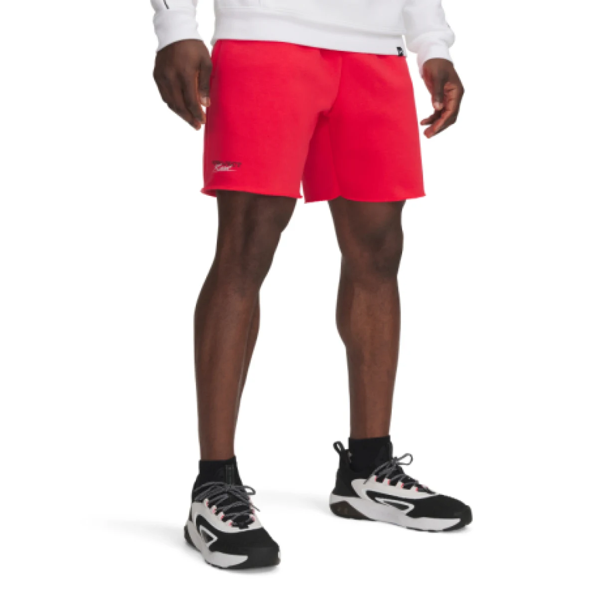 Pánské teplákové kraťasy UNDER ARMOUR PROJECT ROCK Icon Flc Short-RED · záber 1