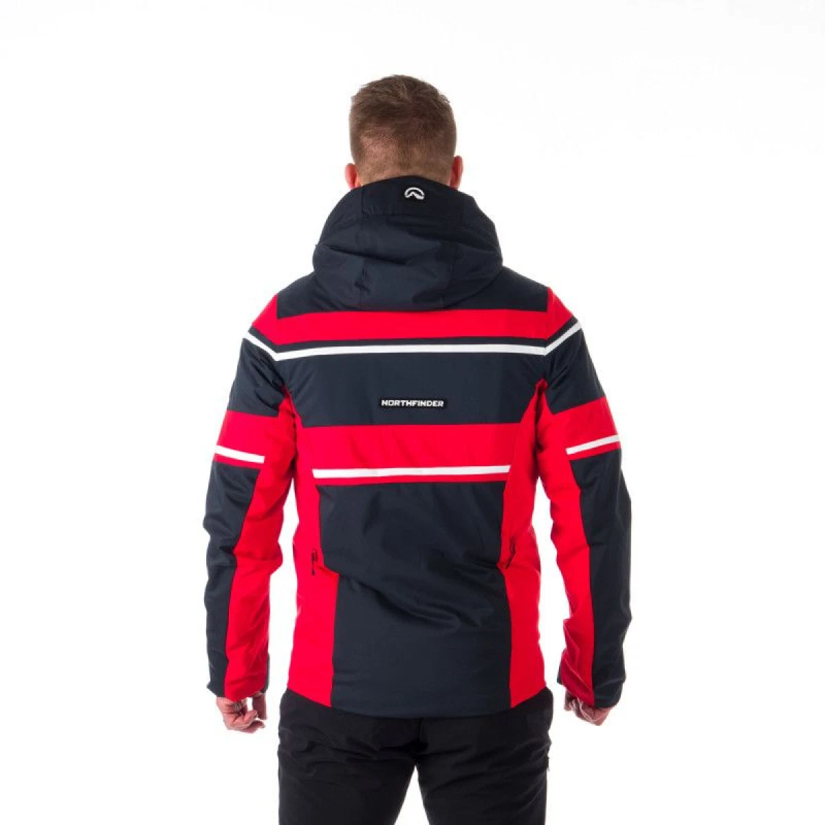 Pánská lyžařská bunda NORTHFINDER BERNARD-277-blackred · záber 4