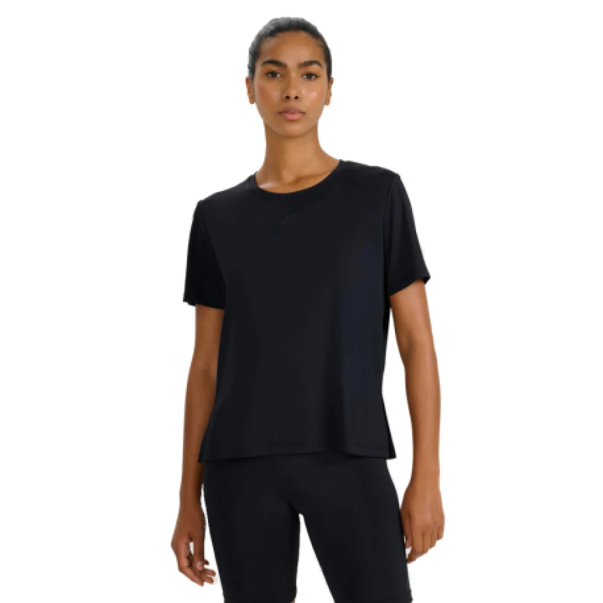 Dámske tréningové tričko s krátkym rukávom 4F TSHIRT FNK F1829-WMM00TFTSF1829-20S-DEEP BLACK · záber 1