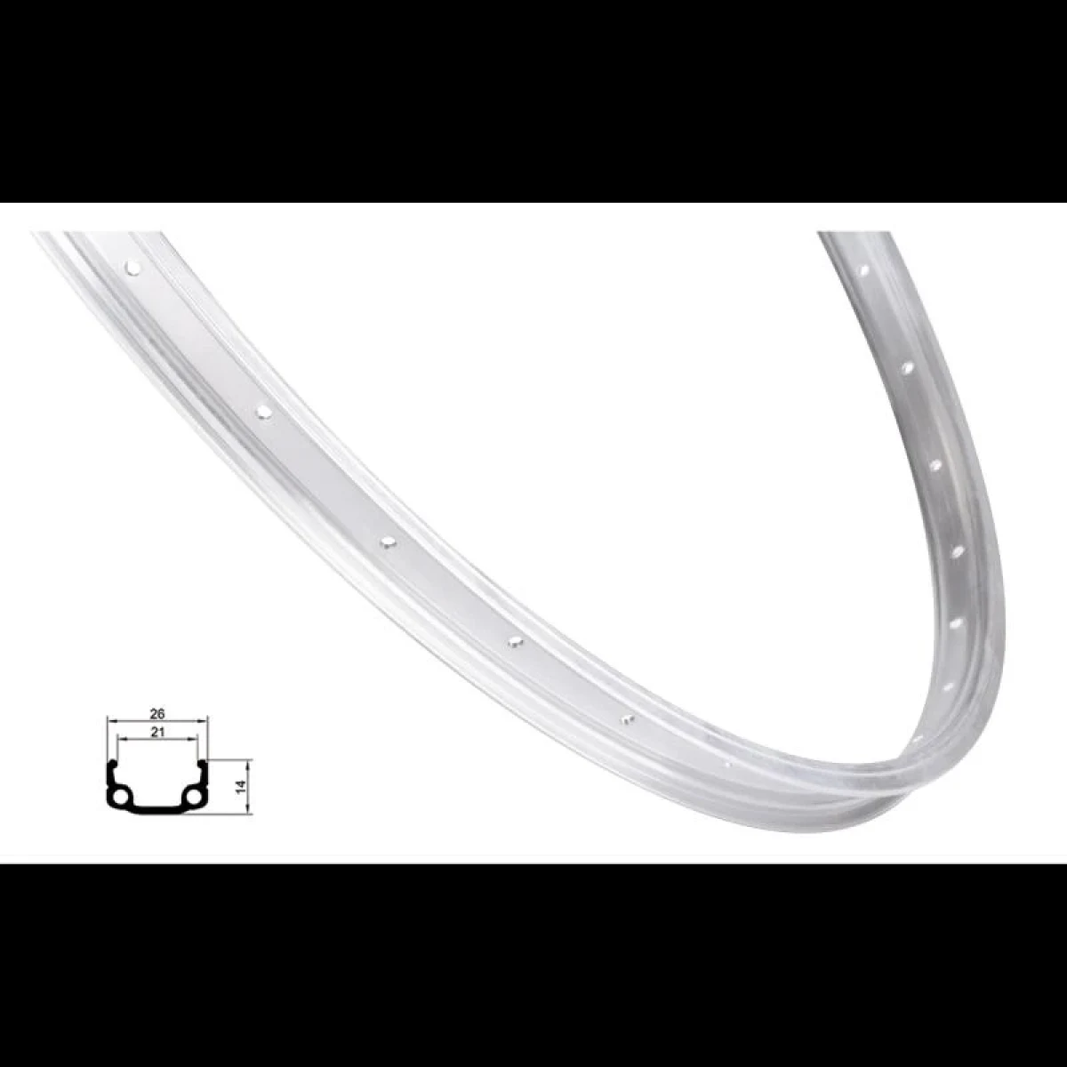REMERX Ráfek RMX21 622x21, 36děr, stříbrný · záber 1