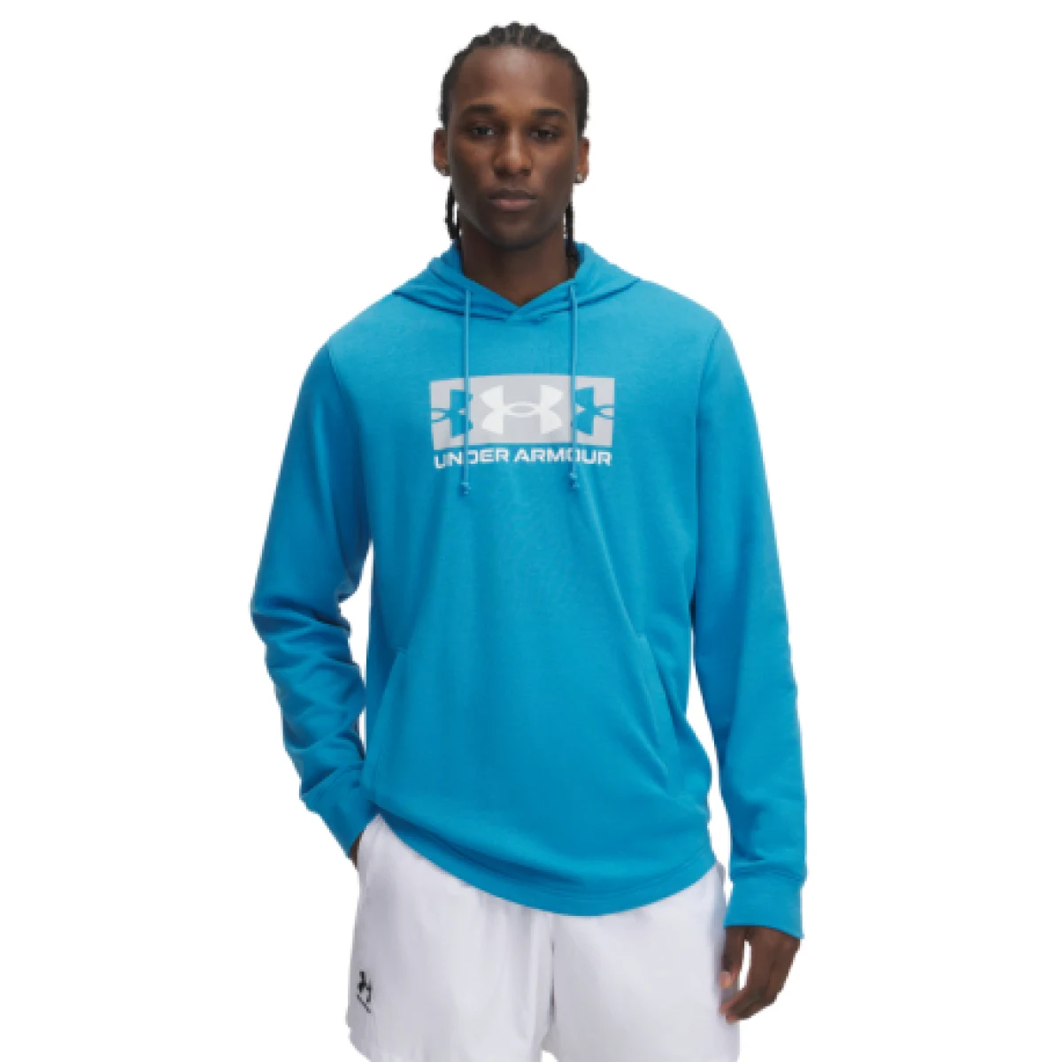 Pánská mikina s kapucí UNDER ARMOUR UA Rival Terry Logo Hood-BLU · záber 1