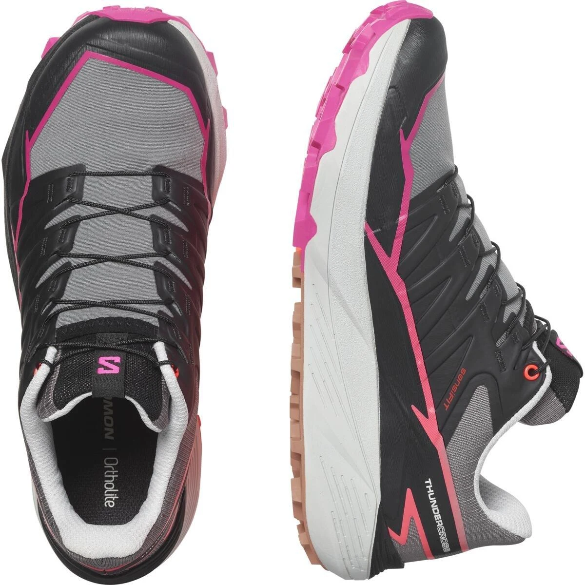 Salomon Thundercross W - Velikost: 38 | Barva: Sivá, Ružová · záber 3