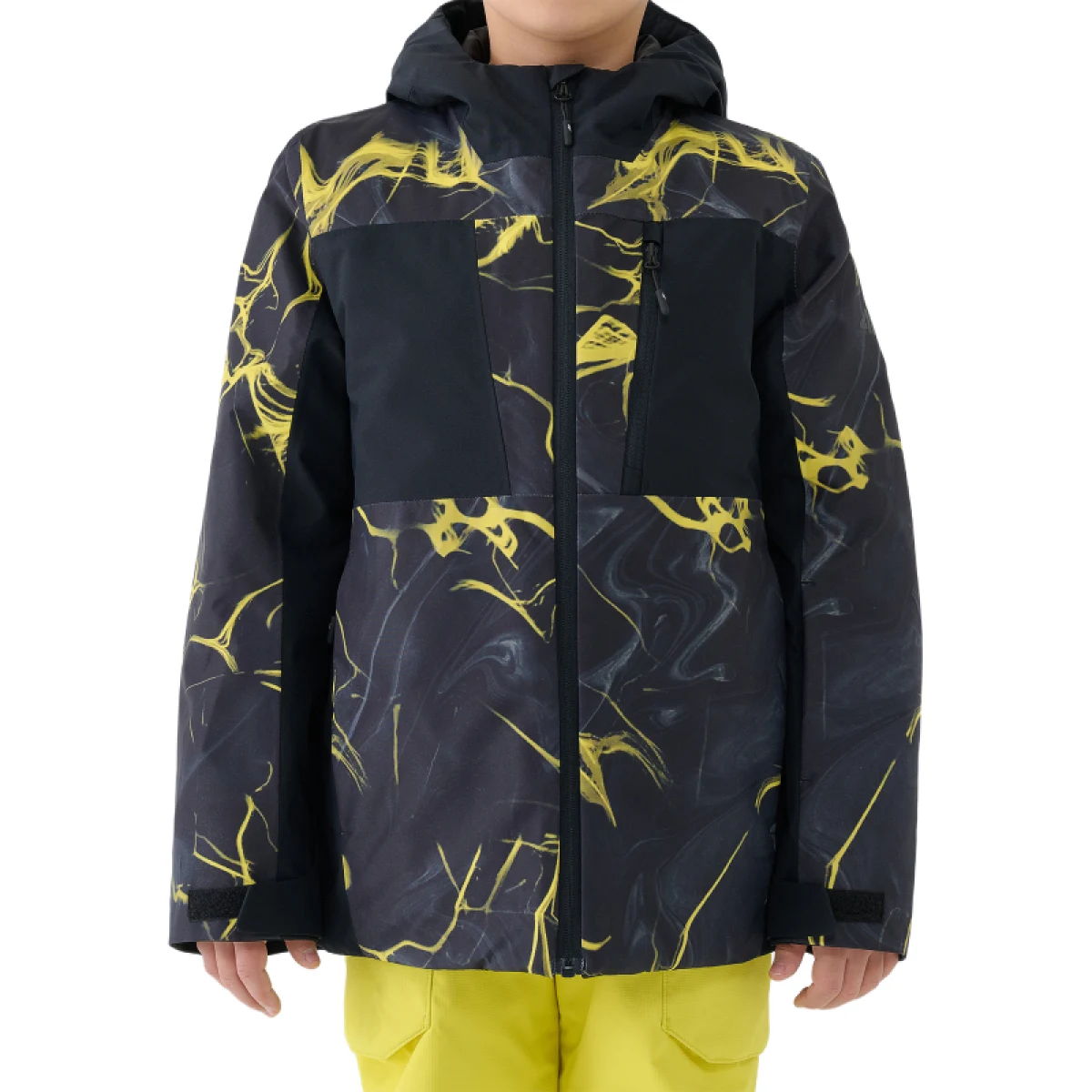 Chlapčenská lyžiarska bunda 4F JUNIOR TECHNICAL JACKET M0830-4FJWAW25TTJAM0830-90A-MULTICOLOUR ALLOVER · záber 2