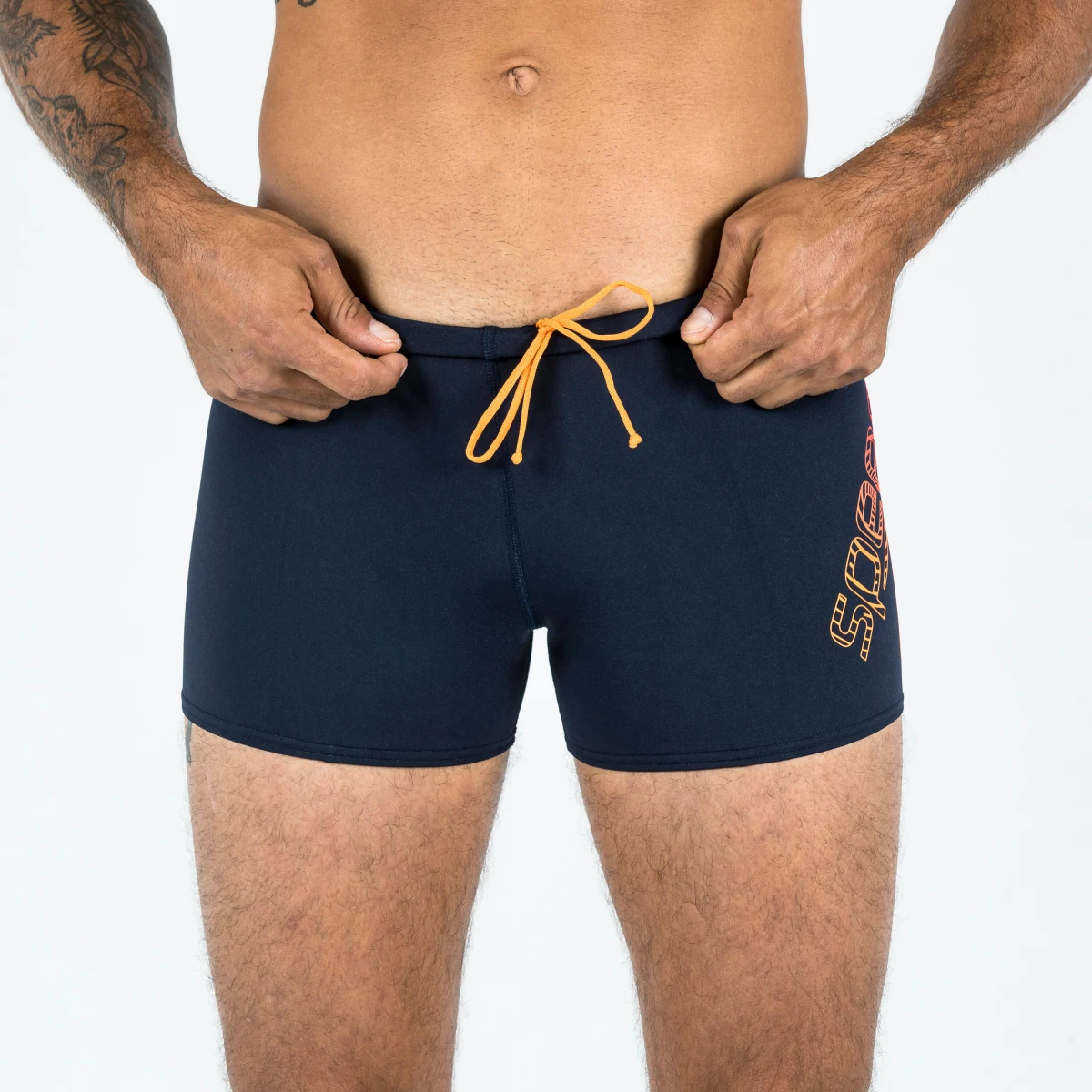 SPEEDO Pánske boxerkové plavky SPEEDO modro-oranžové M · záber 2