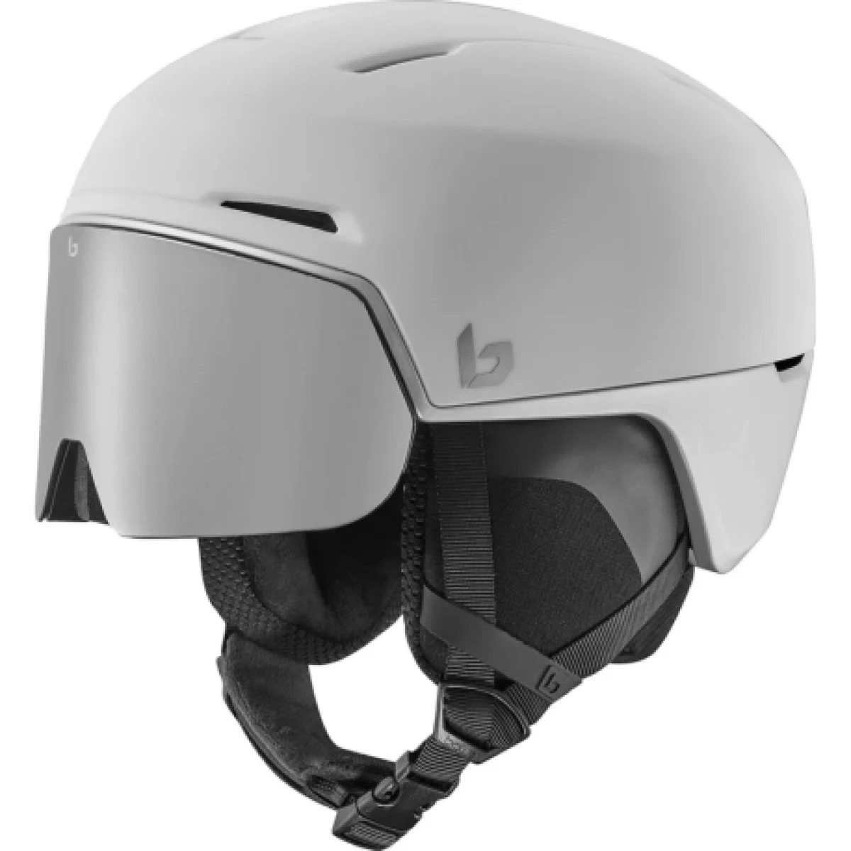 Lyžařská helma se štítem BOLLE X-Fusion Pure-White Grey Matte - Brown Gun Cat 2 · záber 1
