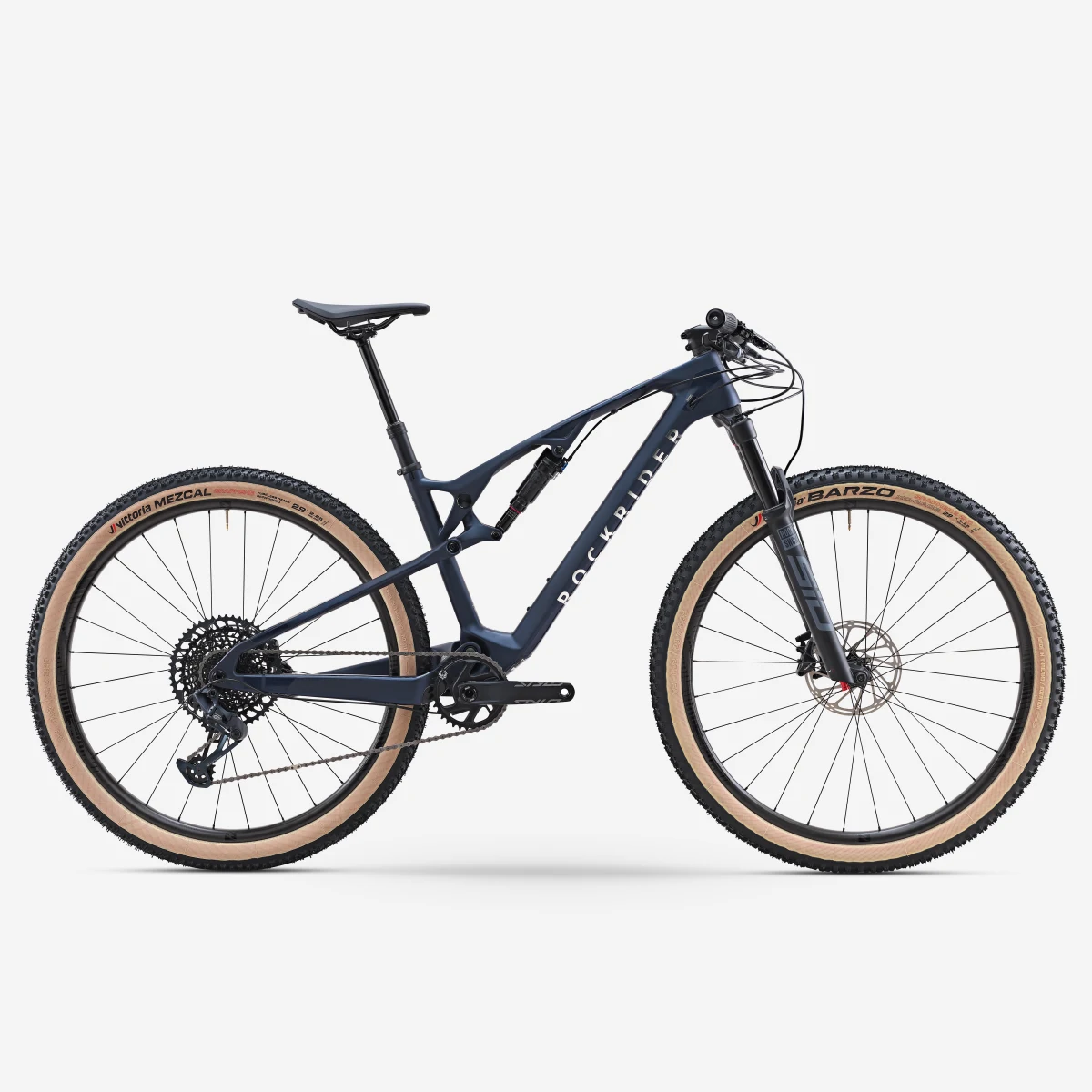 ROCKRIDER Horský bicykel XC Race 900 S celokarbónový kolesá GX modrý S (150-164 cm) · záber 1