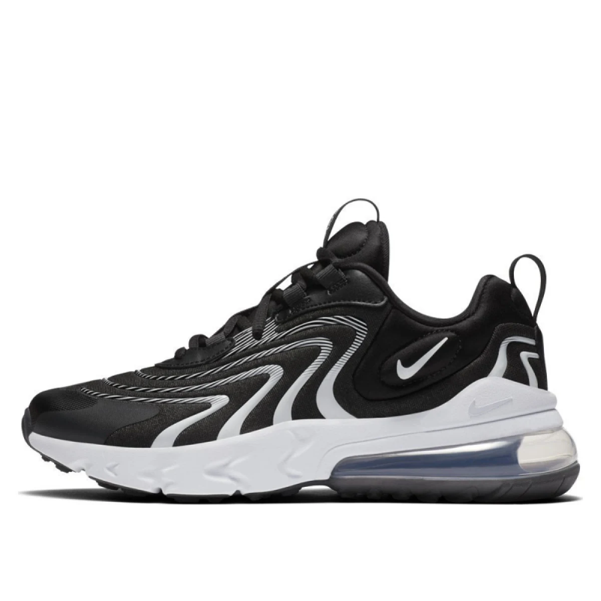 Chlapecká rekreační obuv NIKE Air Max 270 React ENG black white · záber 2