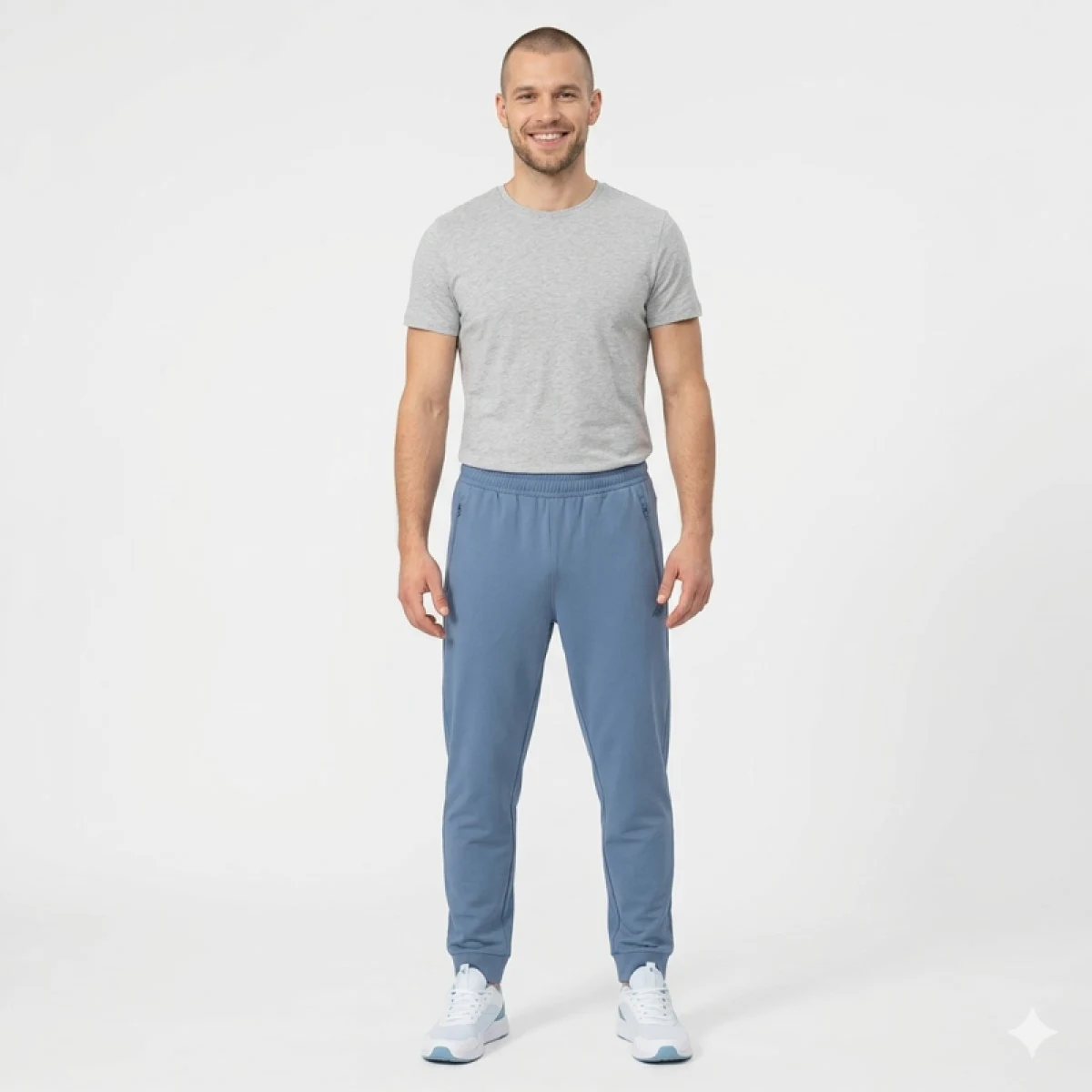 Pánske tepláky 4F TROUSERS FNK M1046-32M-DENIM MELANGE · záber 3