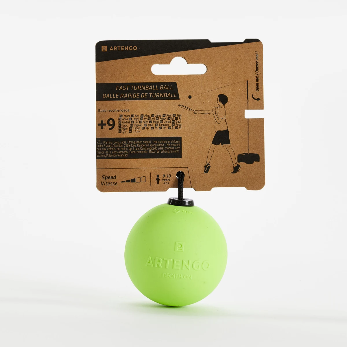 ARTENGO Loptička na Turnball Fast Ball gumená žltá bez · záber 2