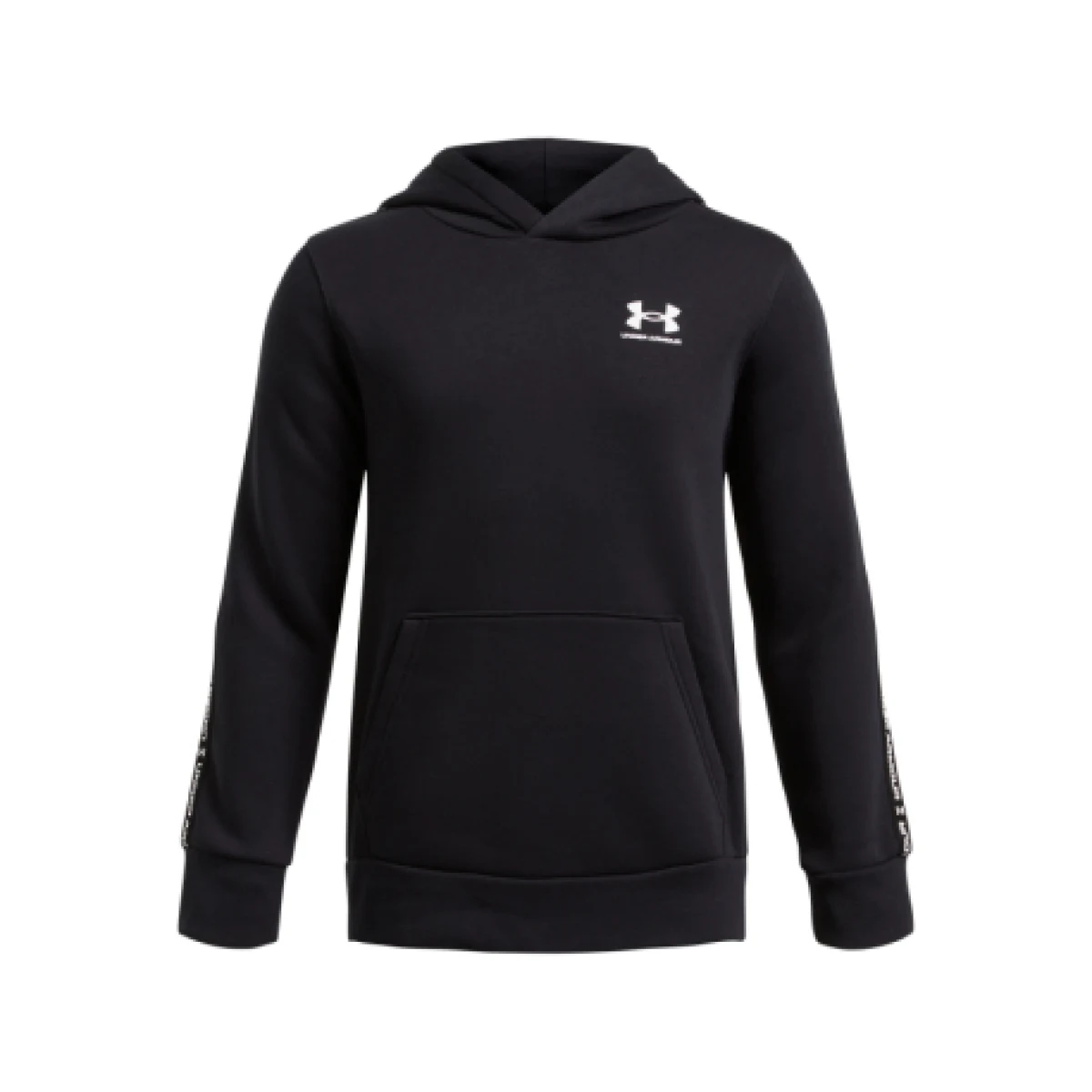 Chlapecká zateplená mikina s kapucí UNDER ARMOUR B Icon Flc HD Taping-BLK · záber 1