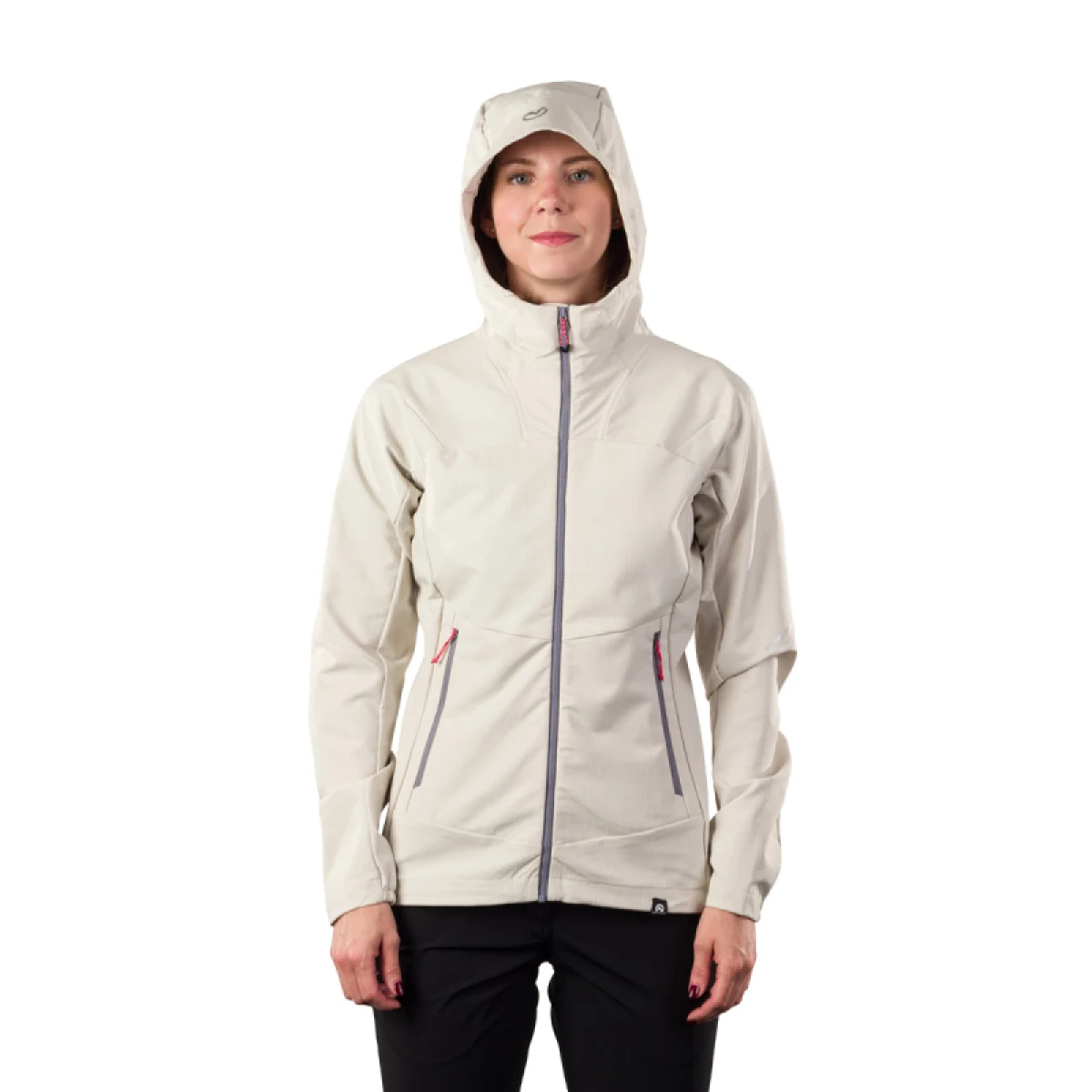 Dámska turistická softshellová bunda s kapucňou NORTHFINDER DESTINEY-529creamwhite · záber 3