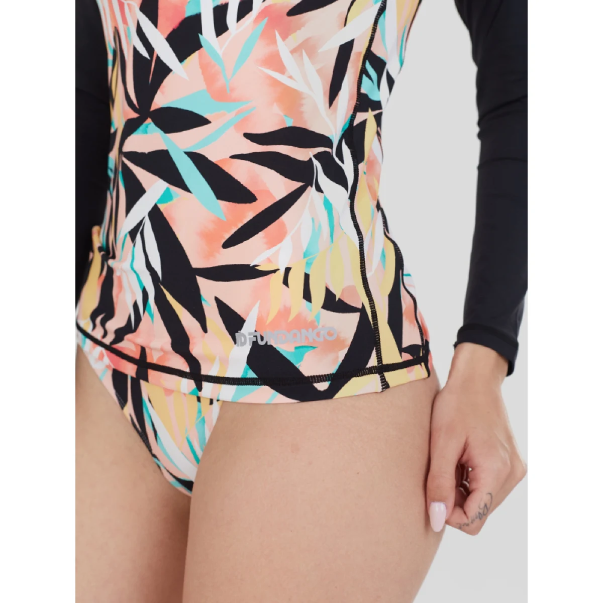 Dámske tričko na kúpanie FUNDANGO Joyce Long Sleeve Rashguard-519-jungle · záber 3