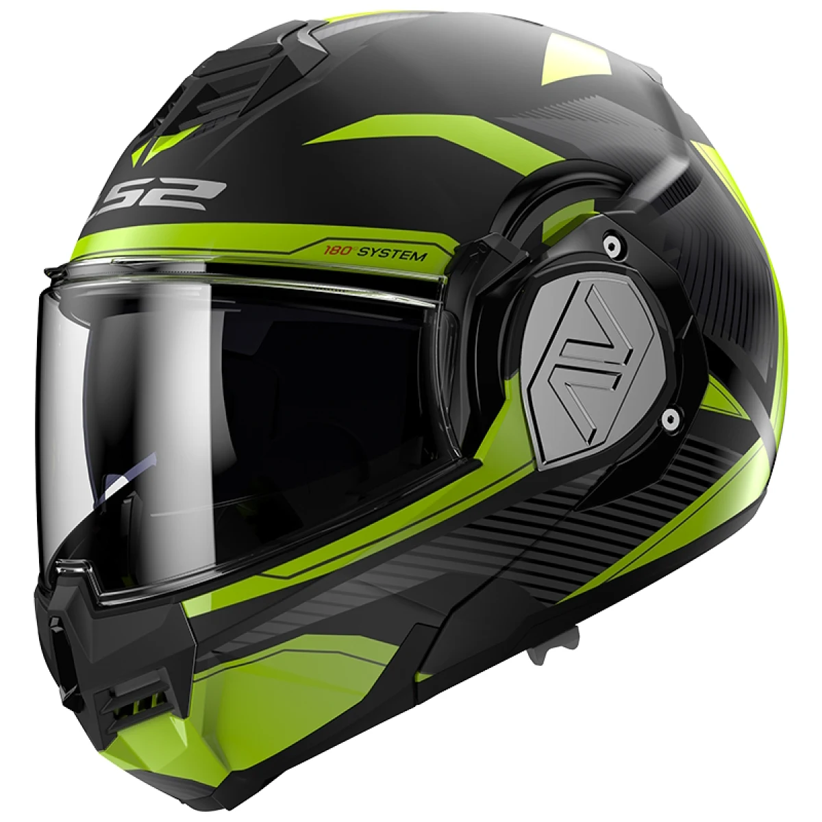 LS2 FF906 Advant Revo Matt Black H-V Yellow P/J 3XL (65-66) · záber 1