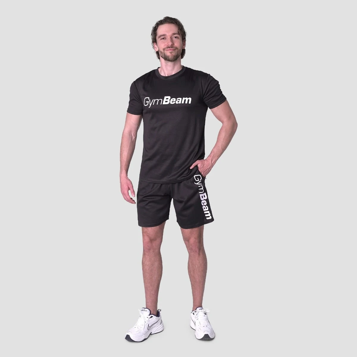 GymBeam Mesh Shorts Essence Black - Velikost: XXL | Barva: Čierna | Hmotnost: 0,215 kg | Balení: 75 · záber 5