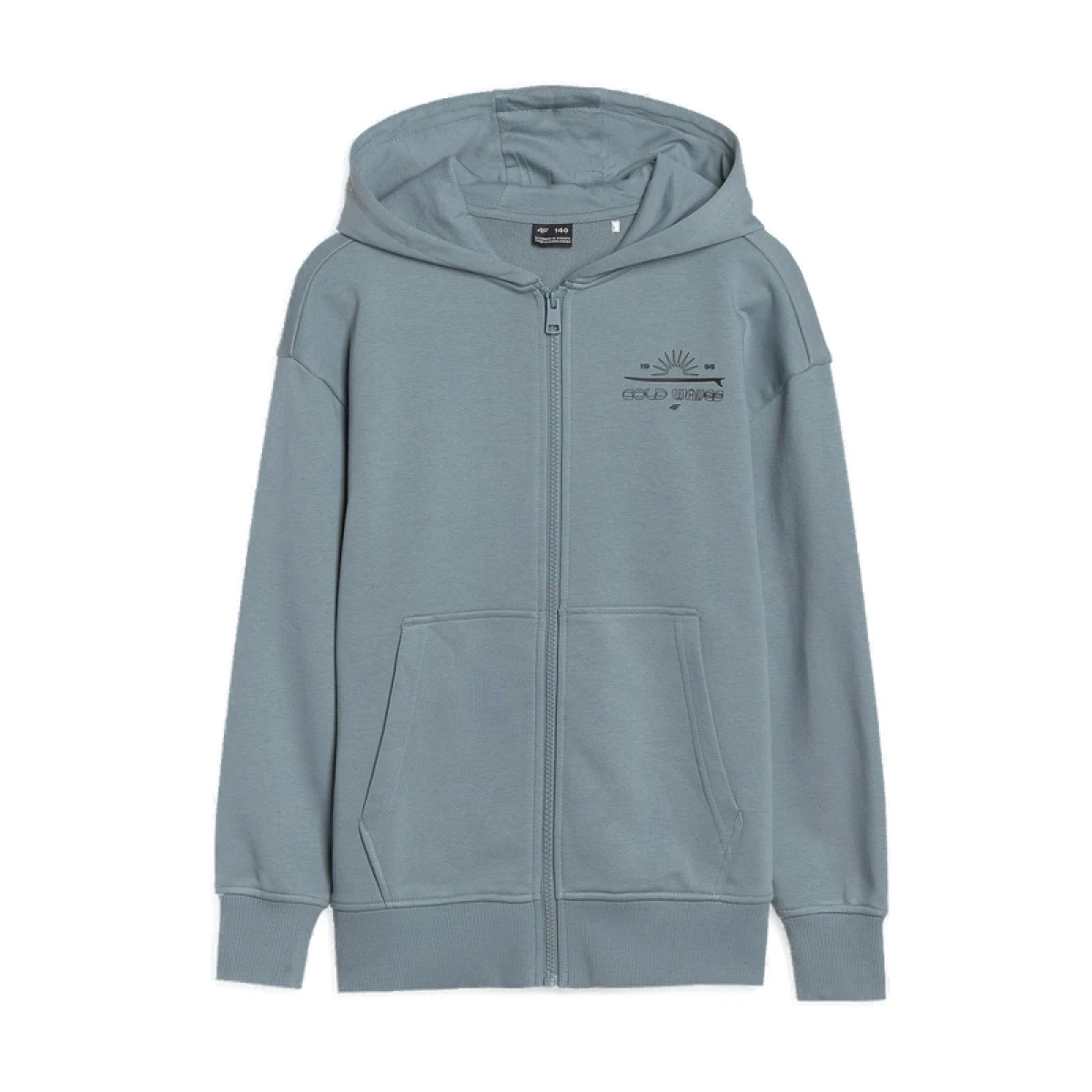 Chlapecká mikina se zipem 4F JUNIOR SWEATSHIRT-JWSS25TSWSM1522-46S-TURQUISE · záber 5
