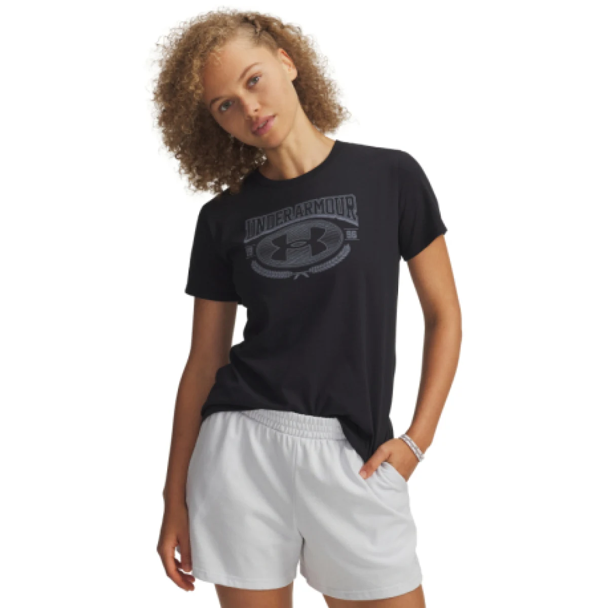 Dámske tričko s krátkym rukávom UNDER ARMOUR UA W VARSITY SS-BLK · záber 1