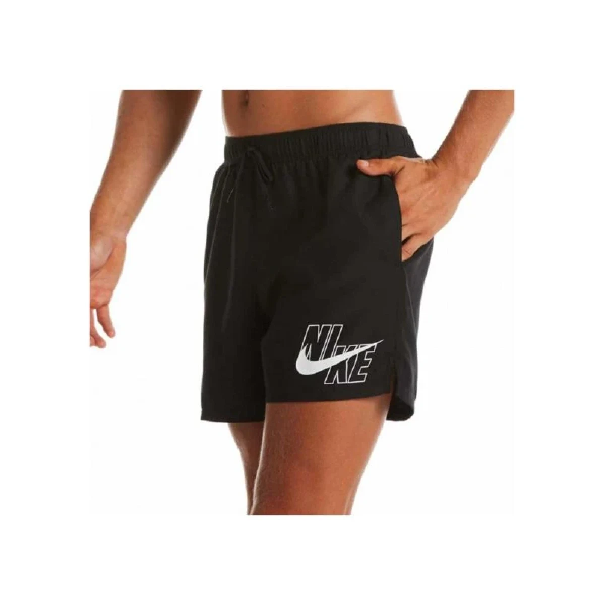 Nike Swim NIKE LOGO LAP 5 inch BLACK-BLACK - Velikost: L | Barva: Čierna · záber 1