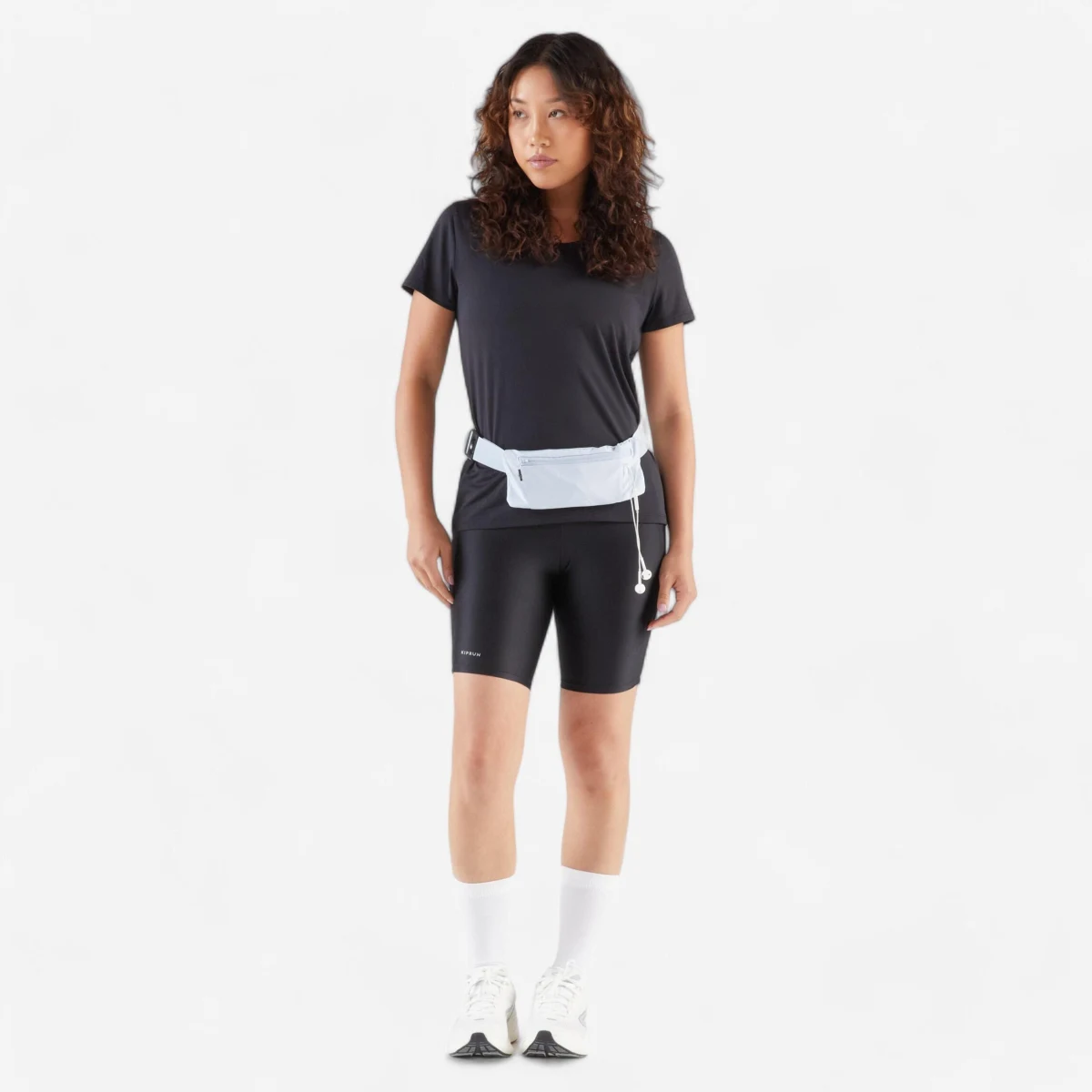 KIPRUN Unisex bežecký opasok na smartfón Basique 2 sivý bez · záber 1