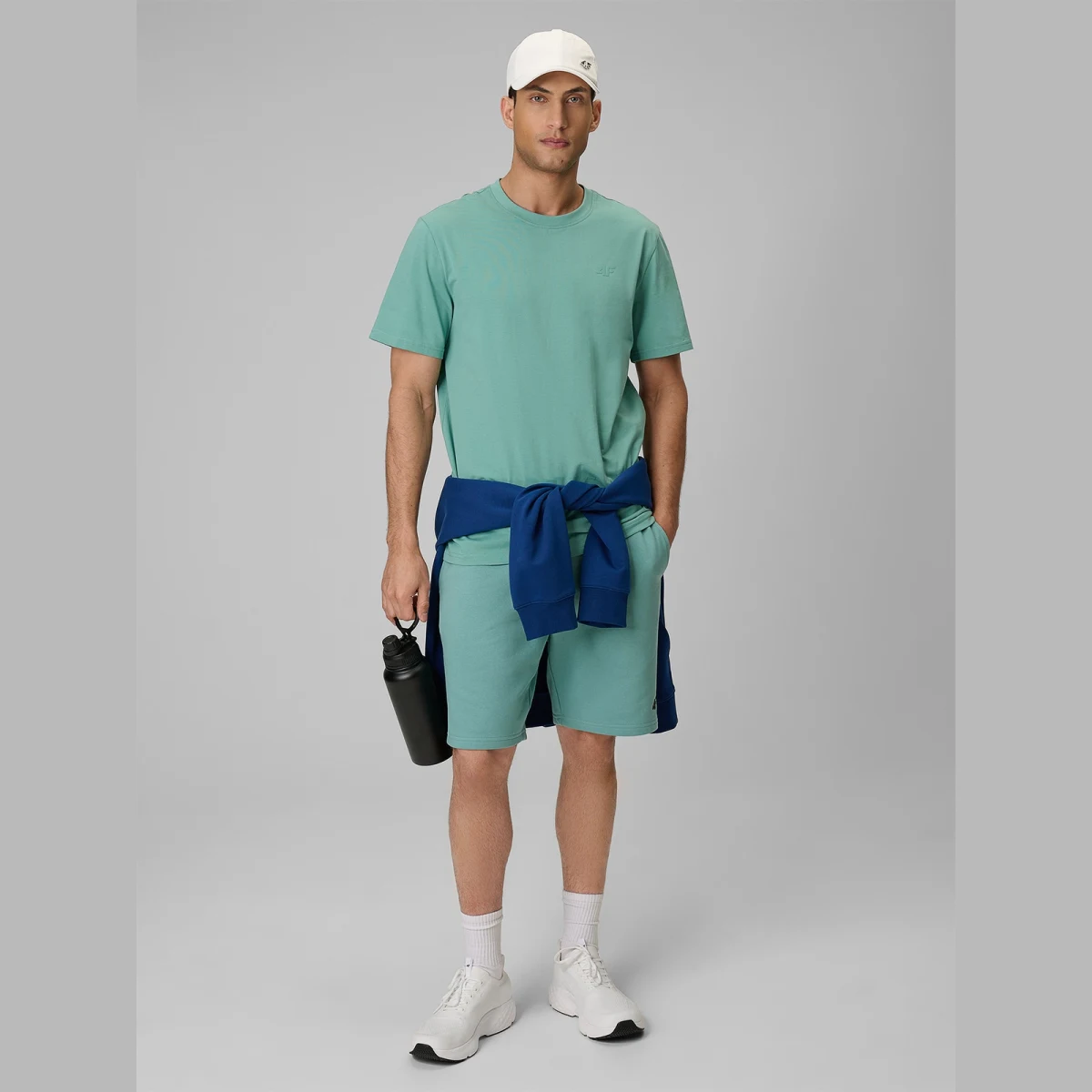 T-shirt regular hladký pánský - mátový · záber 2