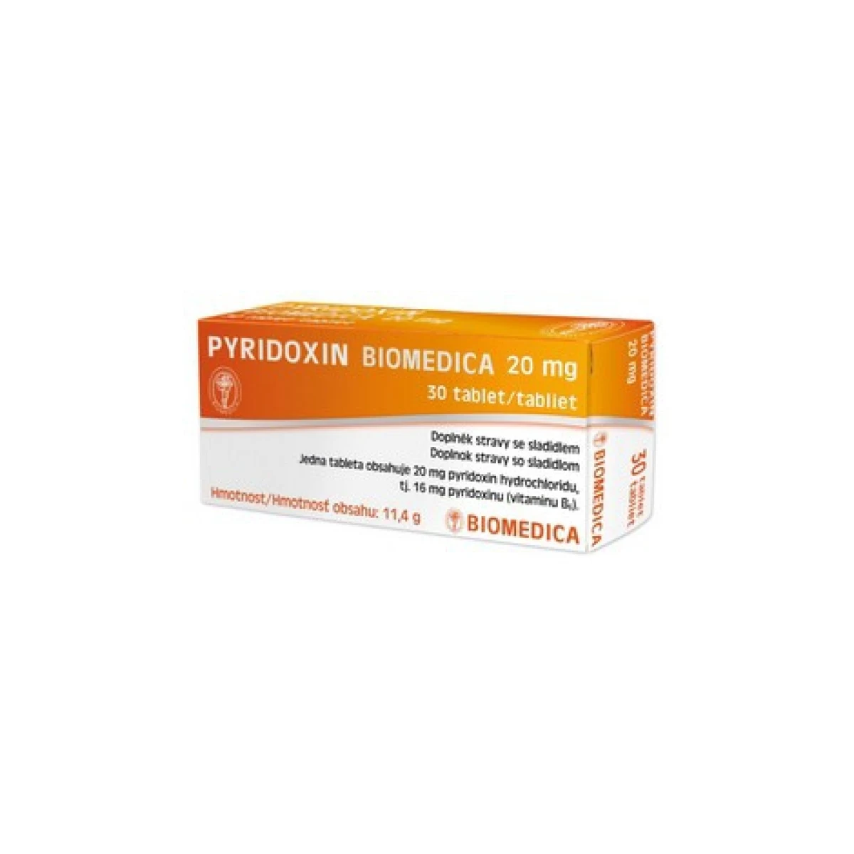 Biomedica Pyridoxín 20 mg 30 tbl · záber 1