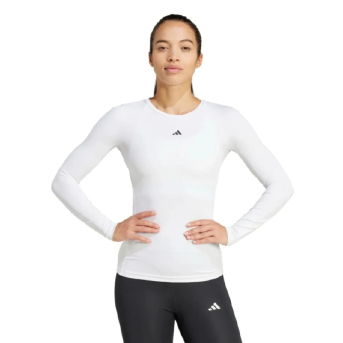 Dámske tréningové tričko s dlhým rukávom ADIDAS TF LS T WHITE · záber 1
