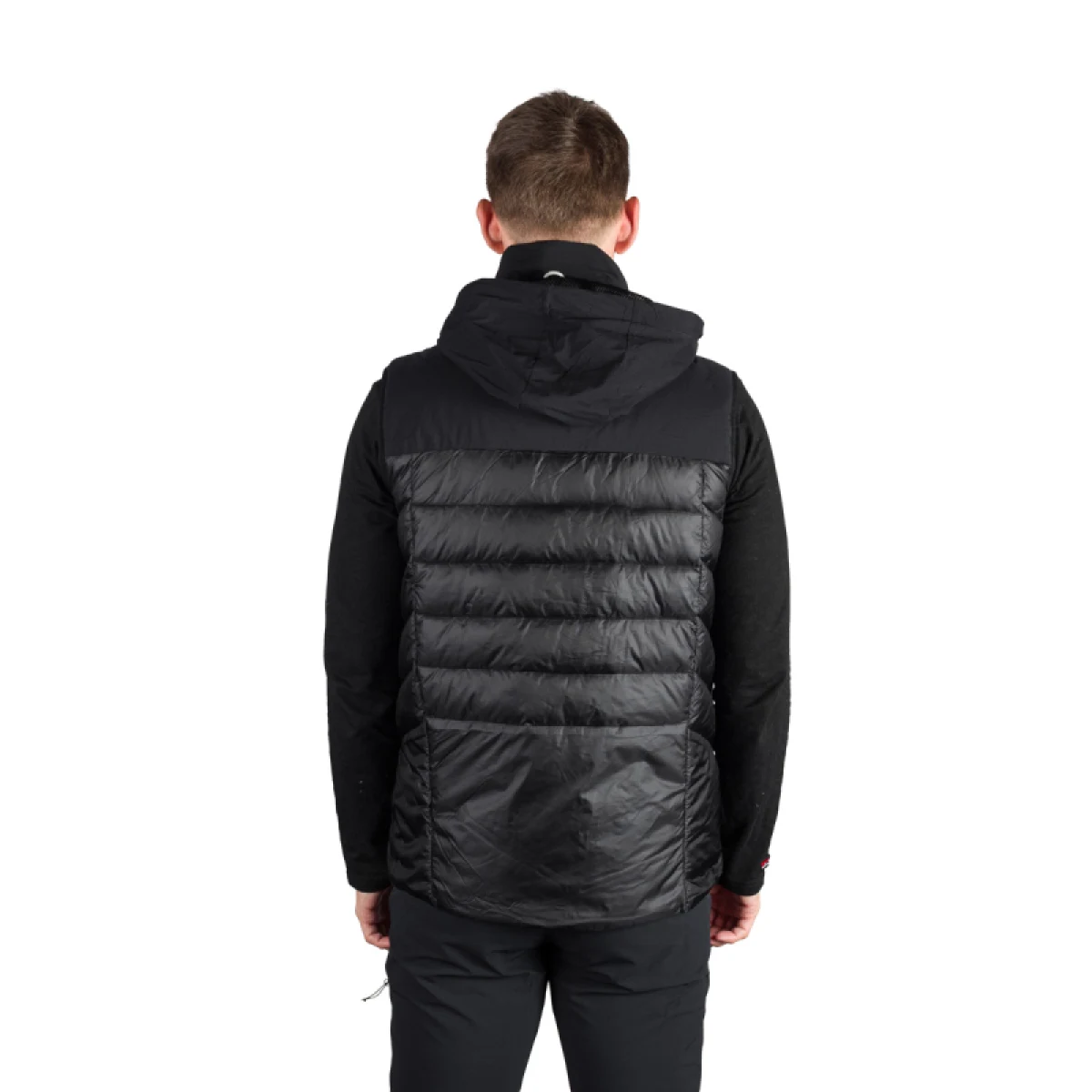 Pánska turistická vesta s kapucňou NORTHFINDER JEDRICK-270blackblack · záber 5