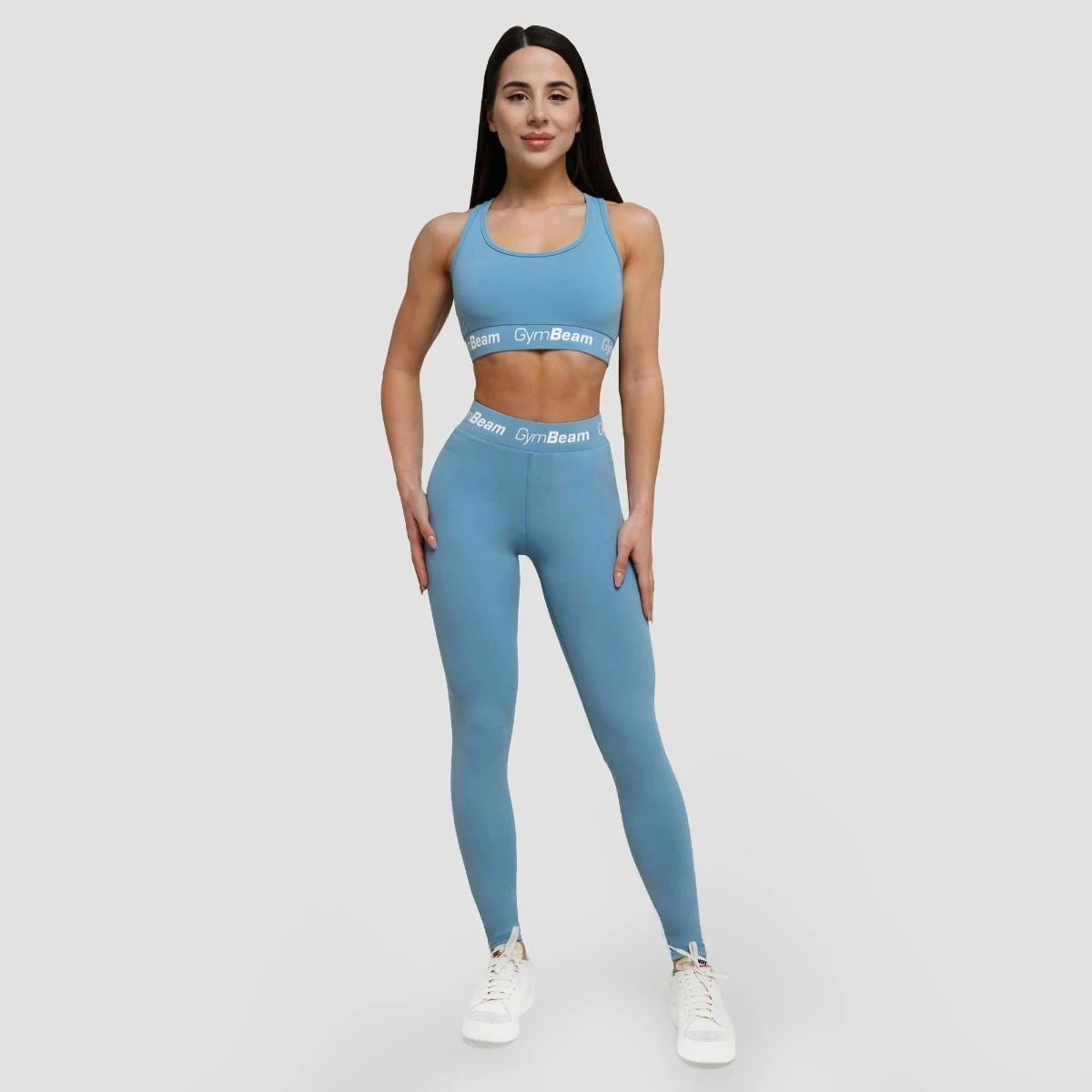 GymBeam Sportovní podprsenka Simple Steel Grey - Velikost: XL | Barva: Modrá | Hmotnost: 0,09 kg | Balení: 100 · záber 5