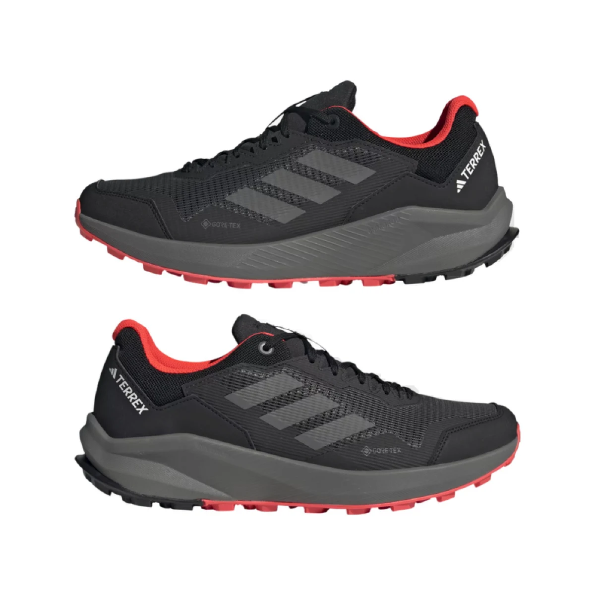 Pánská běžecká trailová obuv ADIDAS Terrex Trail Rider GTX core black grey four solar red · záber 4