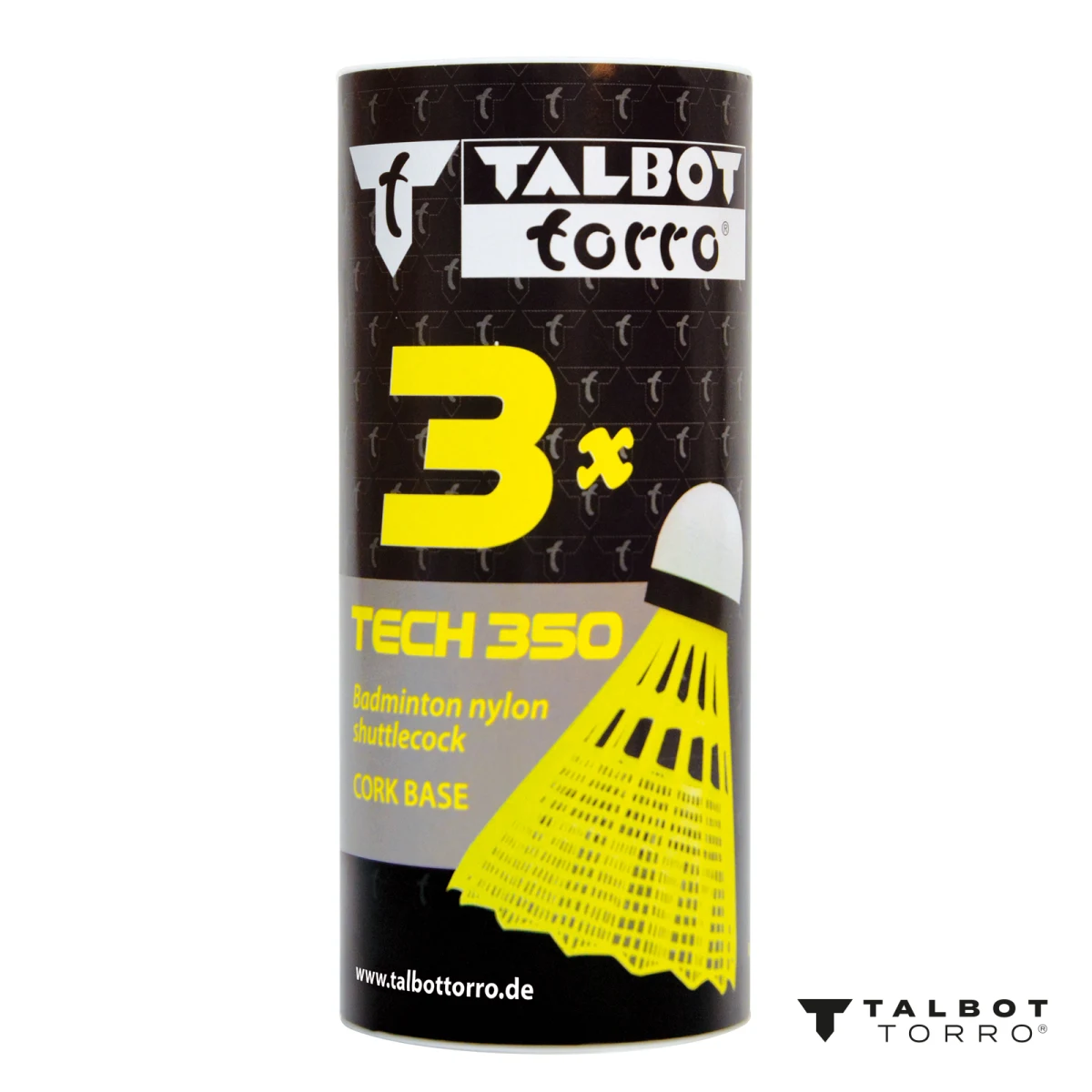 Bedmintonové loptičky TALBOT TORRO Tech 350 Fast 3 ks - žlté · záber 4