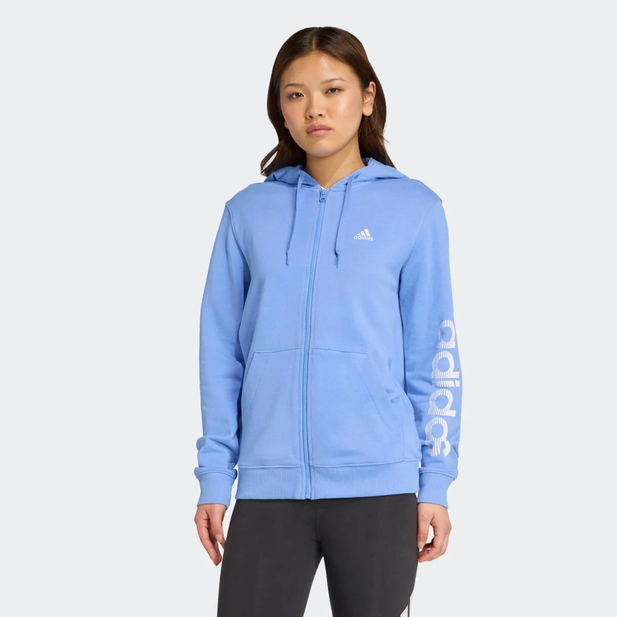 ADIDAS ADIDAS dámska mikina na zips modrá S · záber 1