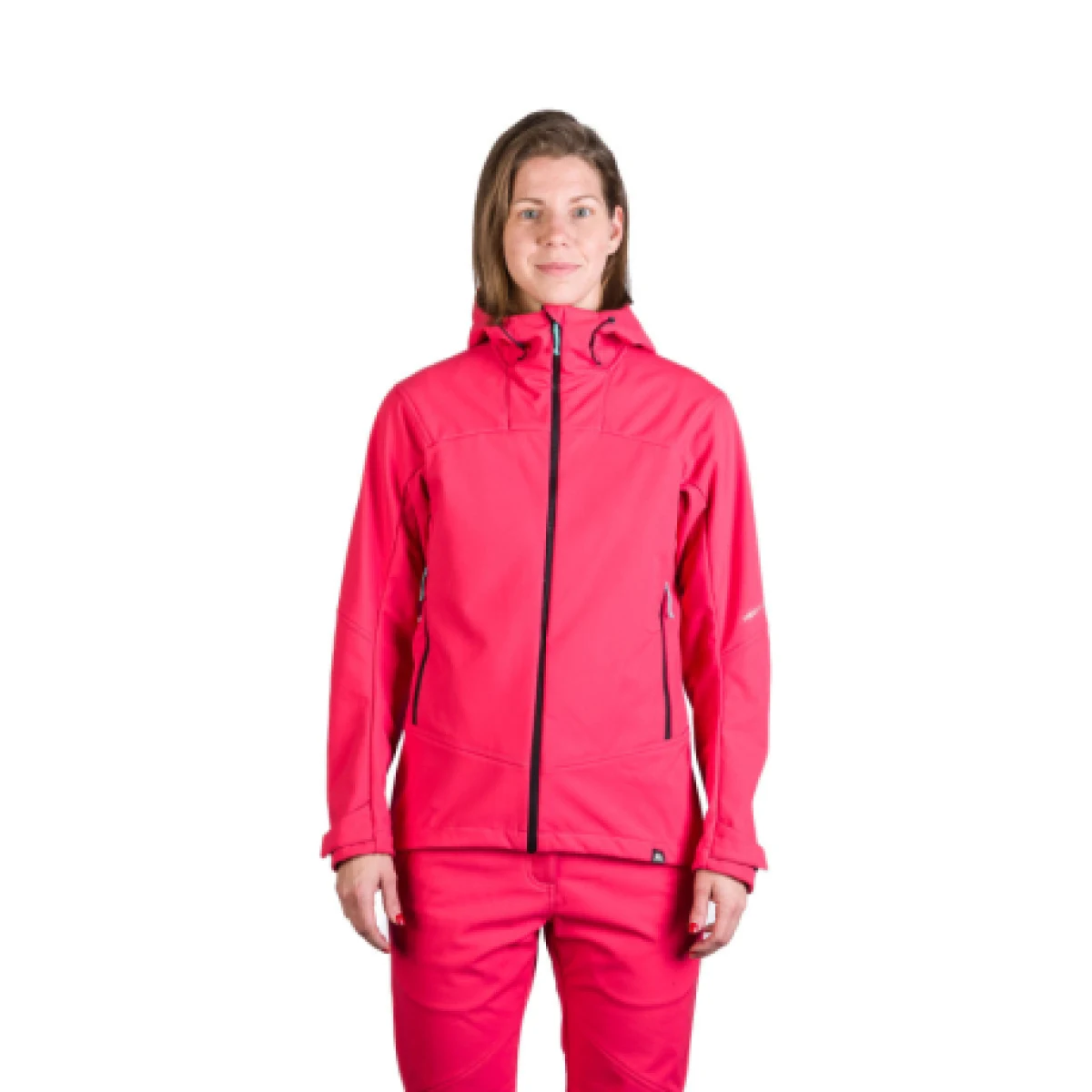 Dámská turistická softshellová bunda NORTHFINDER TINA-355pink · záber 1