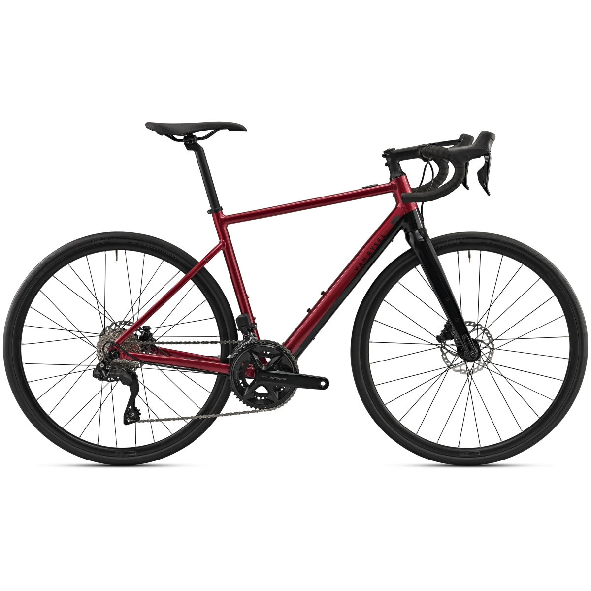 VAN RYSEL Cestný elektrobicykel E-EDR AF 105 Di2 2x12 červený L · záber 1