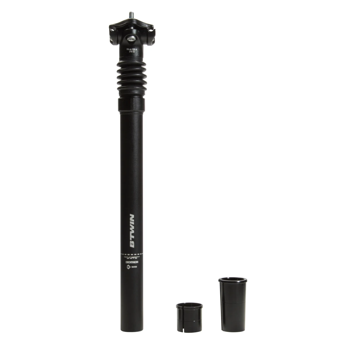 BTWIN Odpružená sedlovka s priemerom 2 mm a adaptérom 29,8 až 33 mm . · záber 1