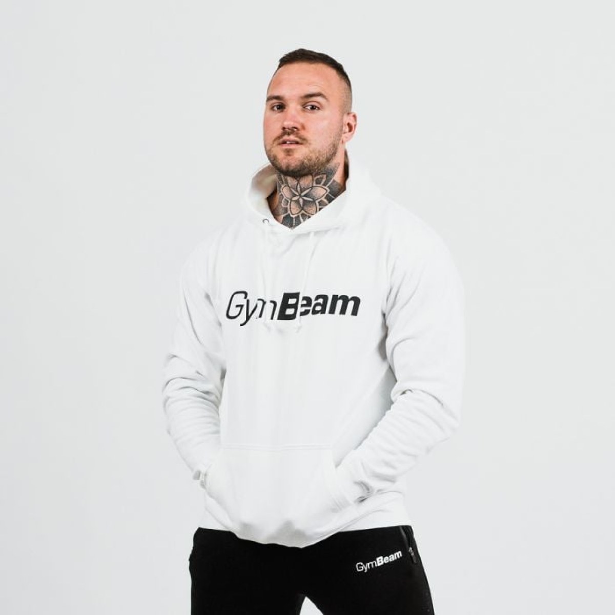 GymBeam Mikina PRO Hoodie White XLXL · záber 1