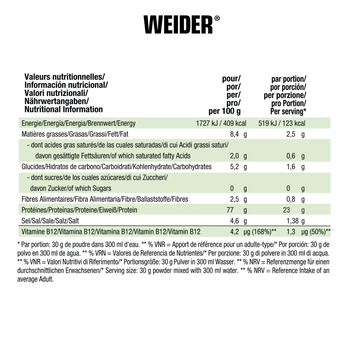 WEIDER Rastlinný proteín Vegan vanilka 750 g NO SIZE · záber 2
