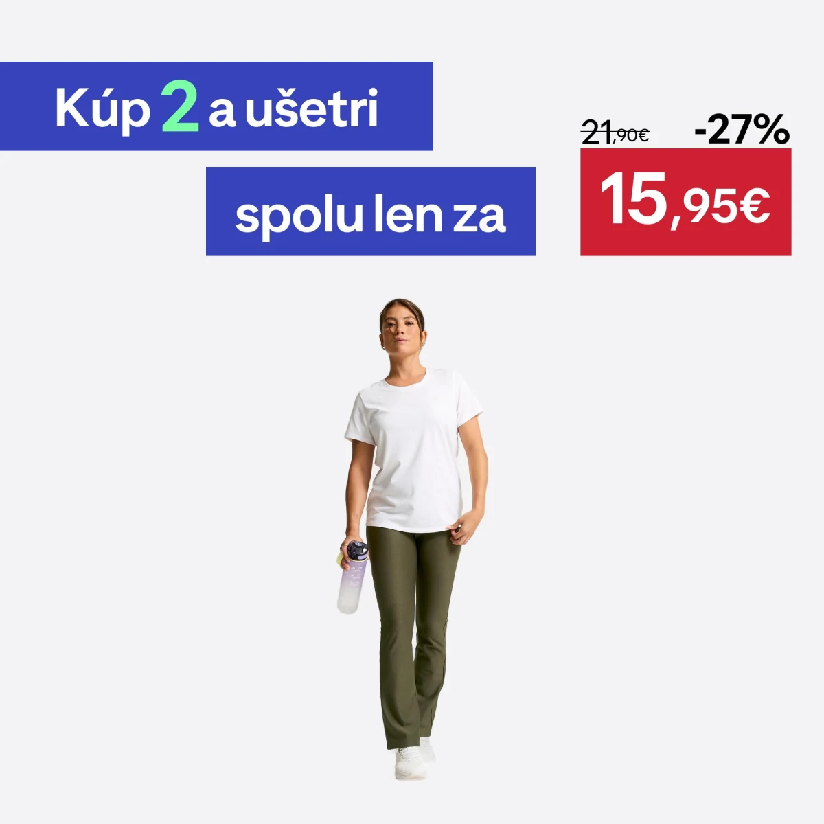 DECATHLON Dámske fitness tričko COOLMAX krátky rukáv biele S · záber 1