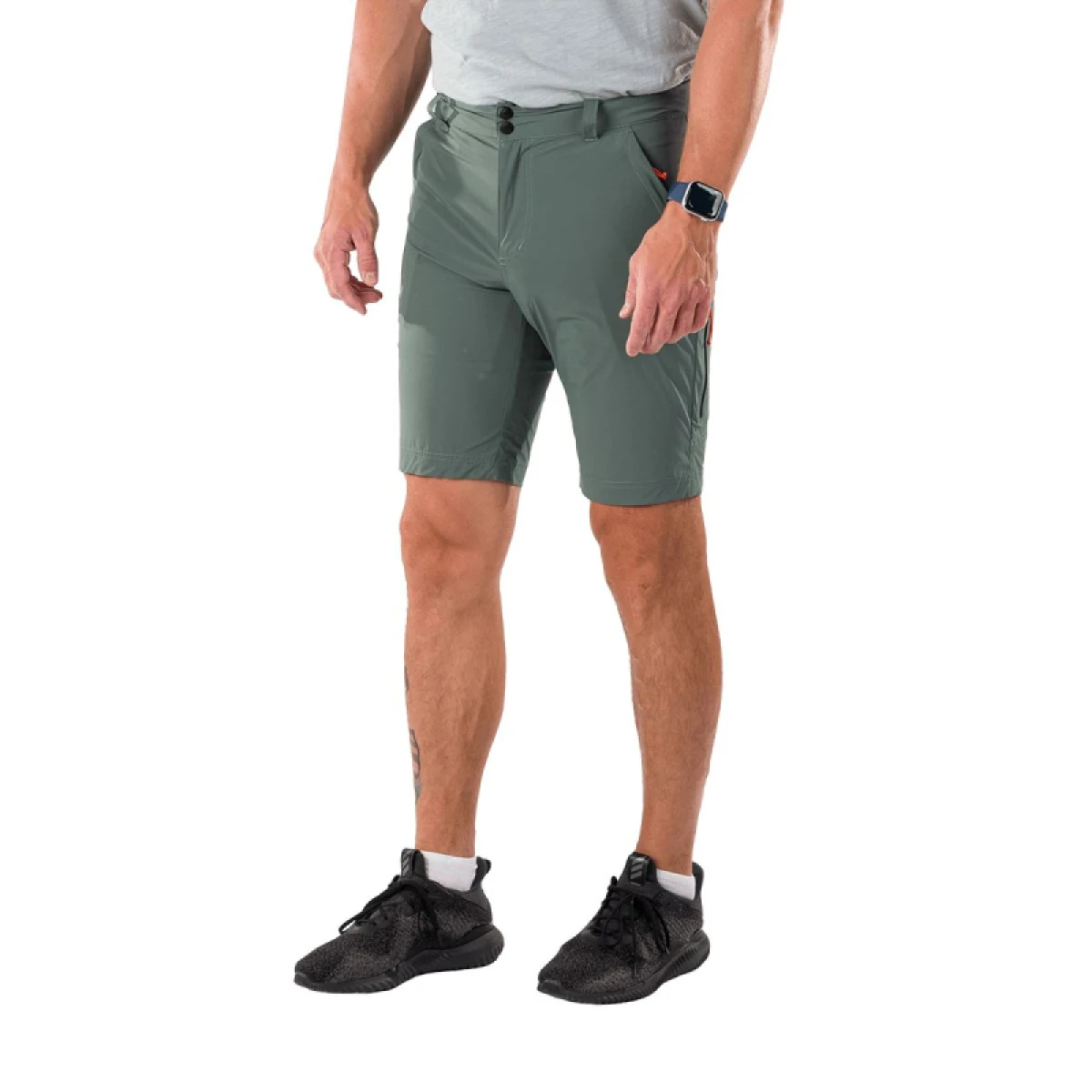 Pánske turistické kraťasy NORTHFINDER HALMO-263greengrey · záber 2