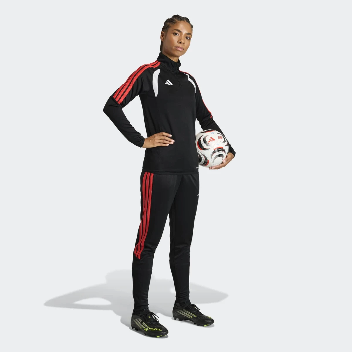 ADIDAS ADIDAS Tiro 26 dámska tréningová bunda čierno-červená XL · záber 2