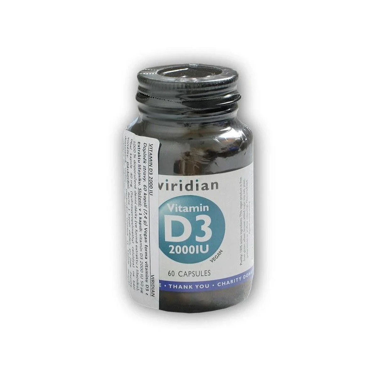 Viridian Vitamin D3 2000IU 60 kapslí · záber 1