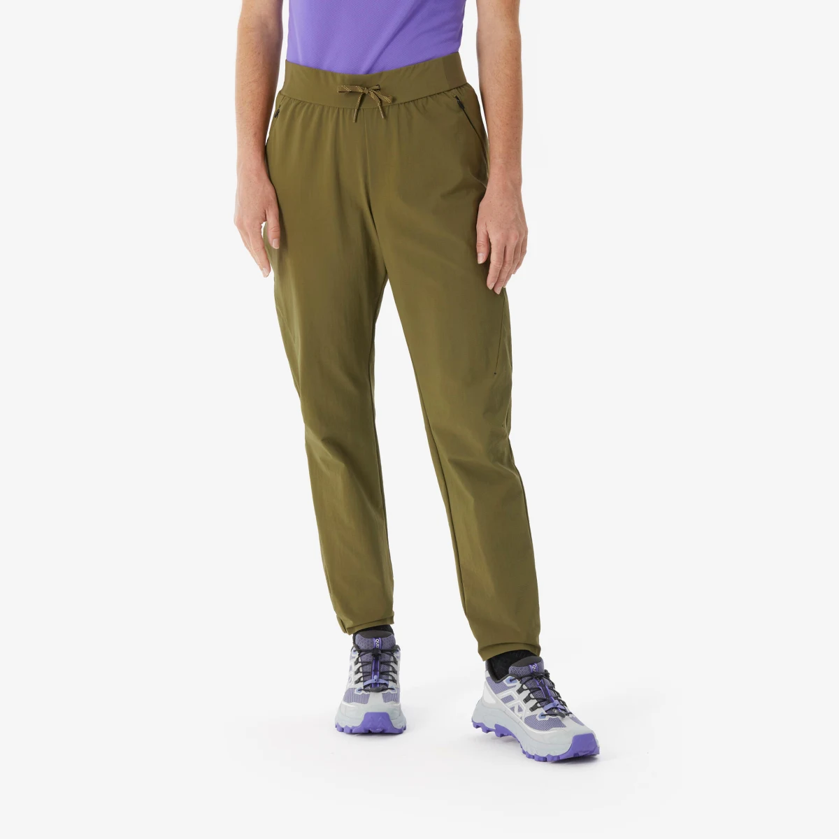 QUECHUA Dámske turistické nohavice MH500 Light kaki L (L31) · záber 1