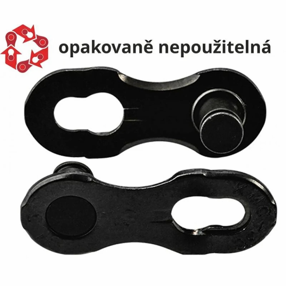 Kmc spojka řetězu 12NR DLC černá, 2 ks na blistru, cena za 2 ks · záber 2