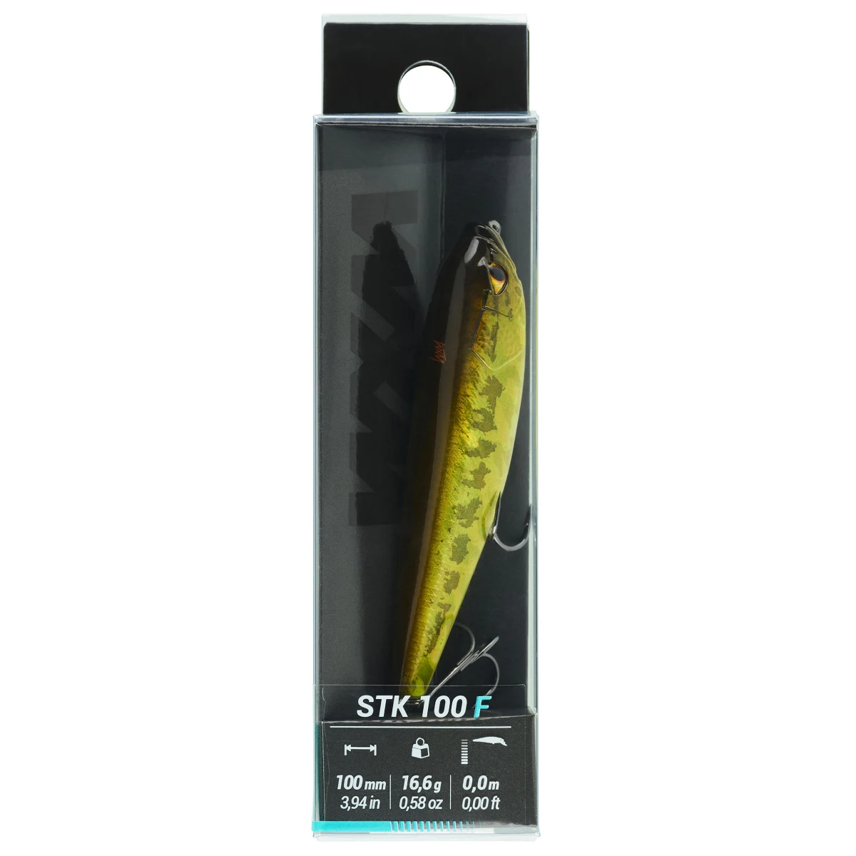 CAPERLAN Wobler Stickbait WXM STK 100 F Black Bass bez · záber 2