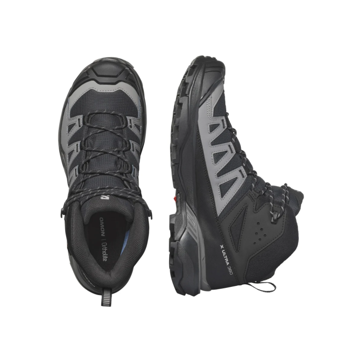 Pánska členková turistická obuv SALOMON X Ultra 360 Mid GTX M black magnet pewter · záber 4