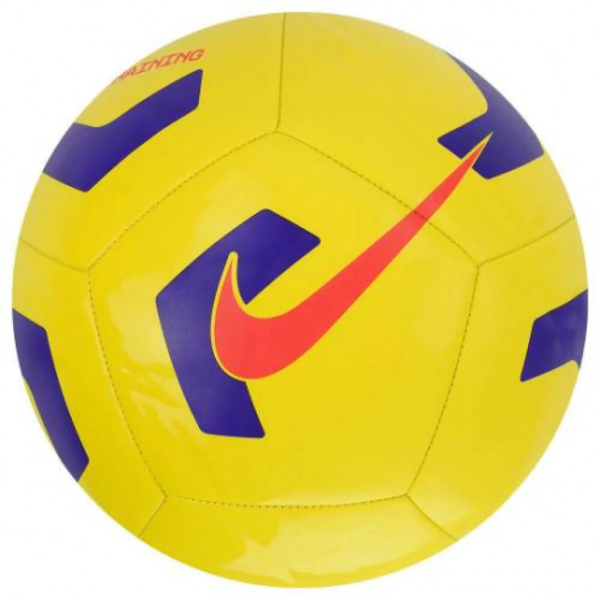 Fotbalový míč NIKE Pitch Training - YELLOW VIOLET BRIGHT CRIMSON · záber 1