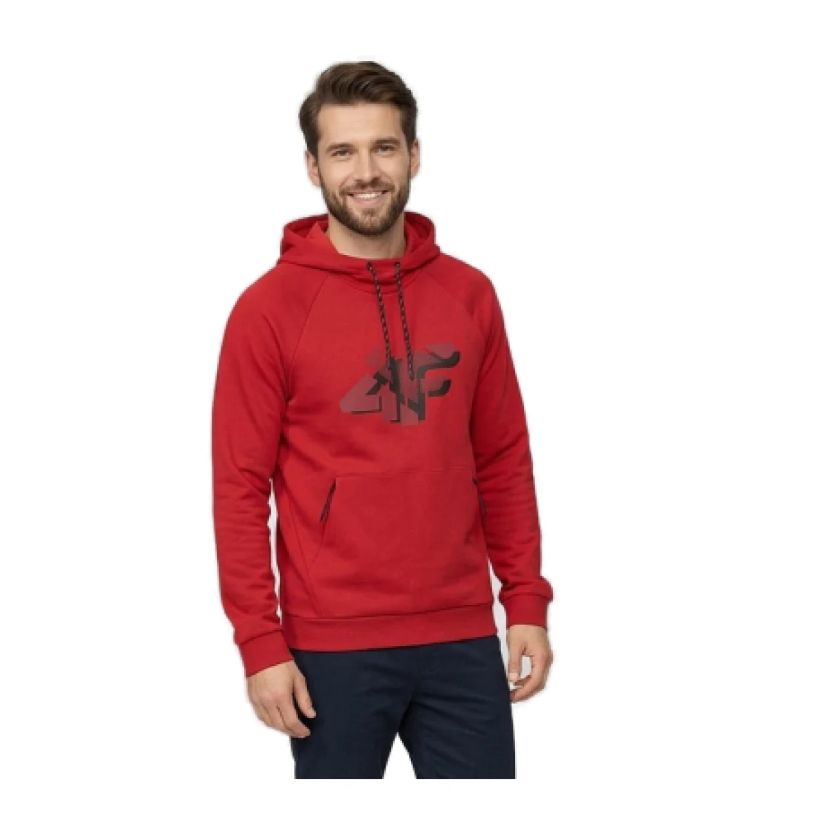 Pánska mikina s kapucňou 4F SWEATSHIRT M2241-62S-RED · záber 1