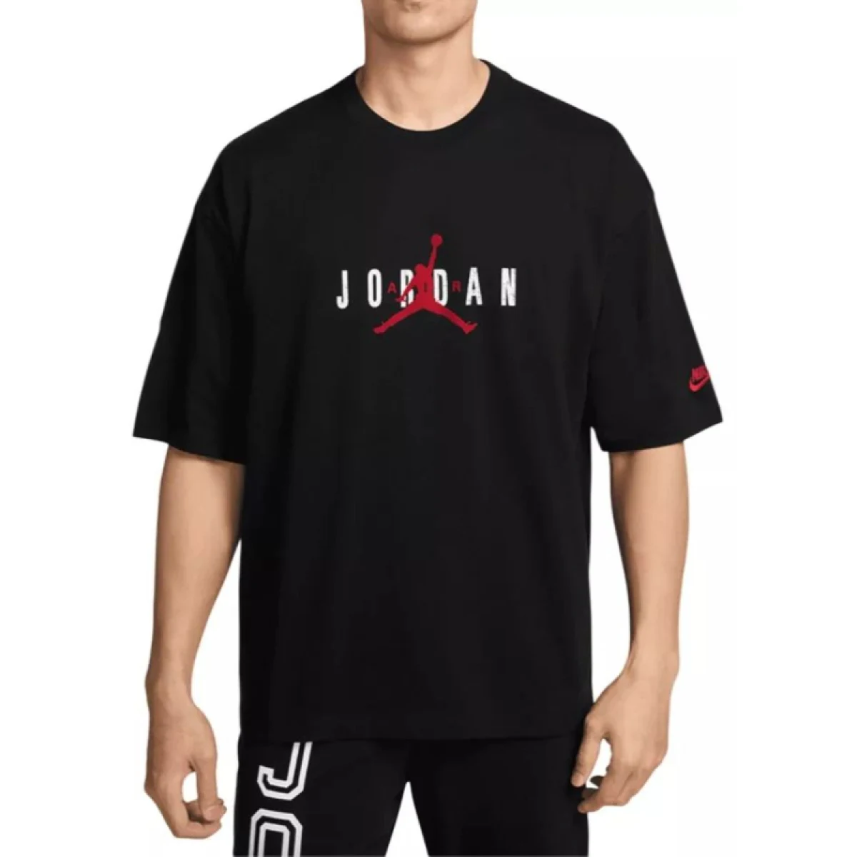 Pánske tričko s krátkym rukávom NIKE M J BRK JD AIR WM OVSZ CRW BLACK GYM RED · záber 4